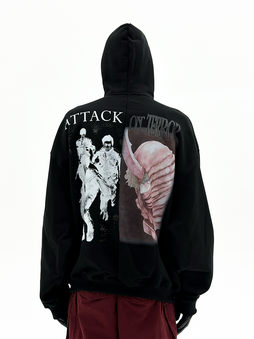 Attack On Terror Curved Zip Hoodie