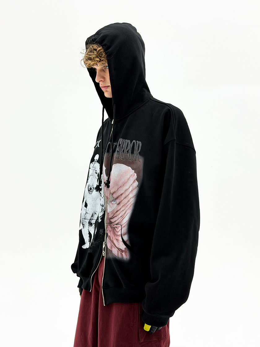 Attack On Terror Curved Zip Hoodie