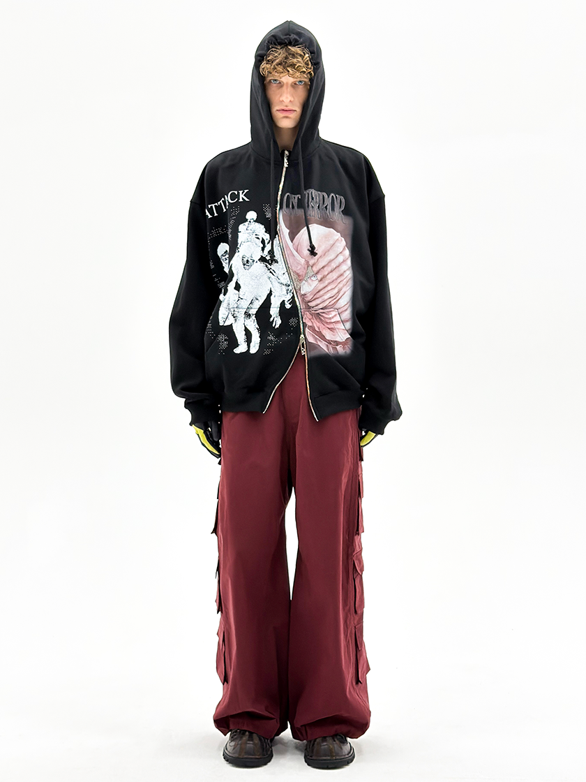 Attack On Terror Curved Zip Hoodie