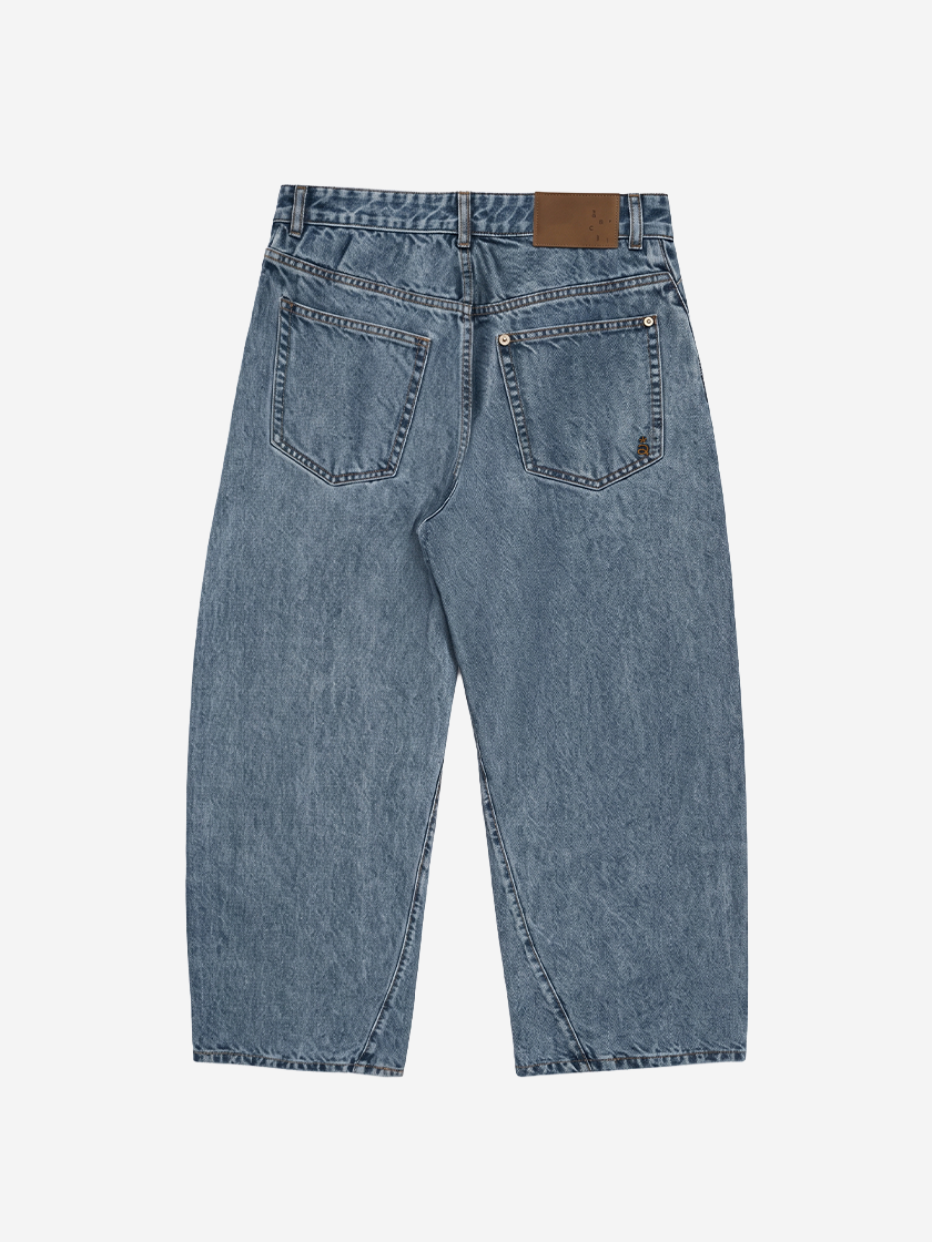 Curved Seam Baggy Denim