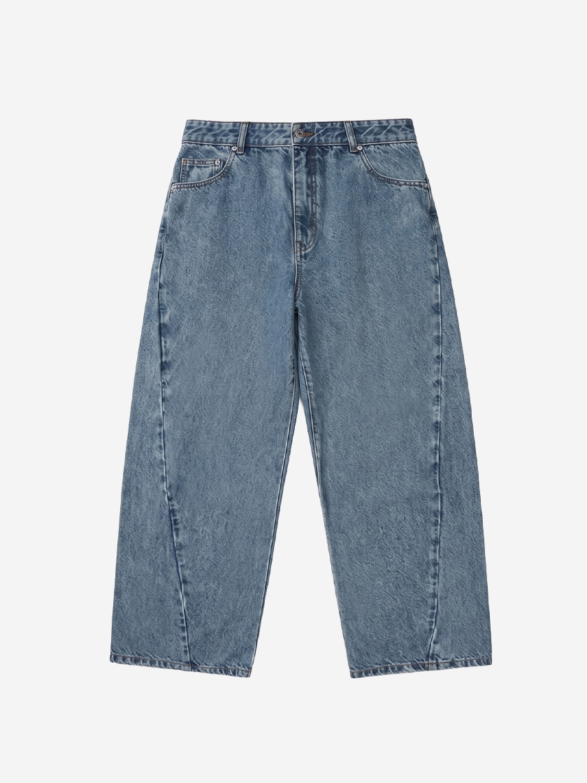 Curved Seam Baggy Denim