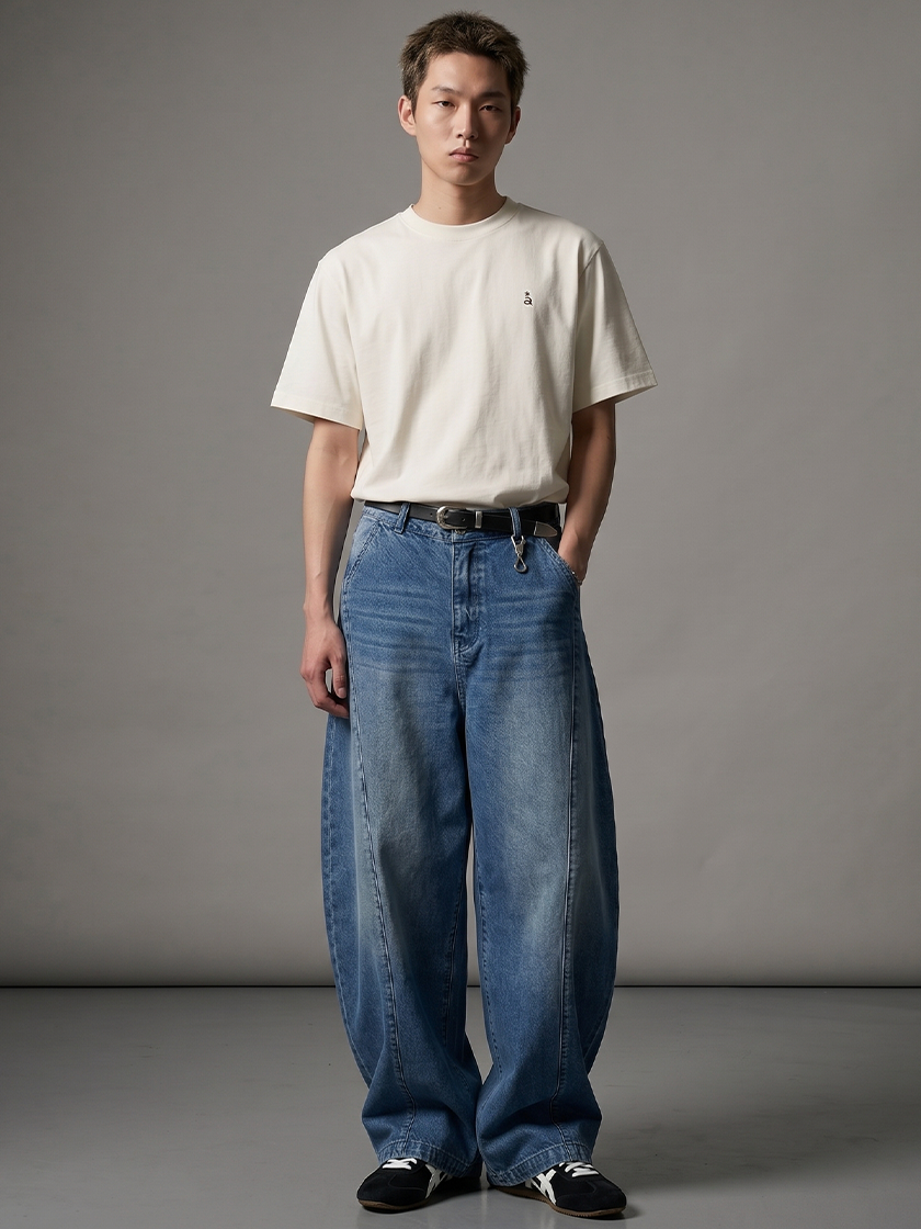 Washed Baggy Denim