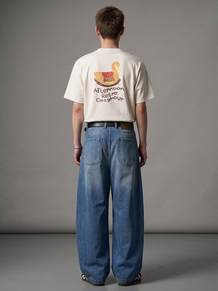 Washed Baggy Denim