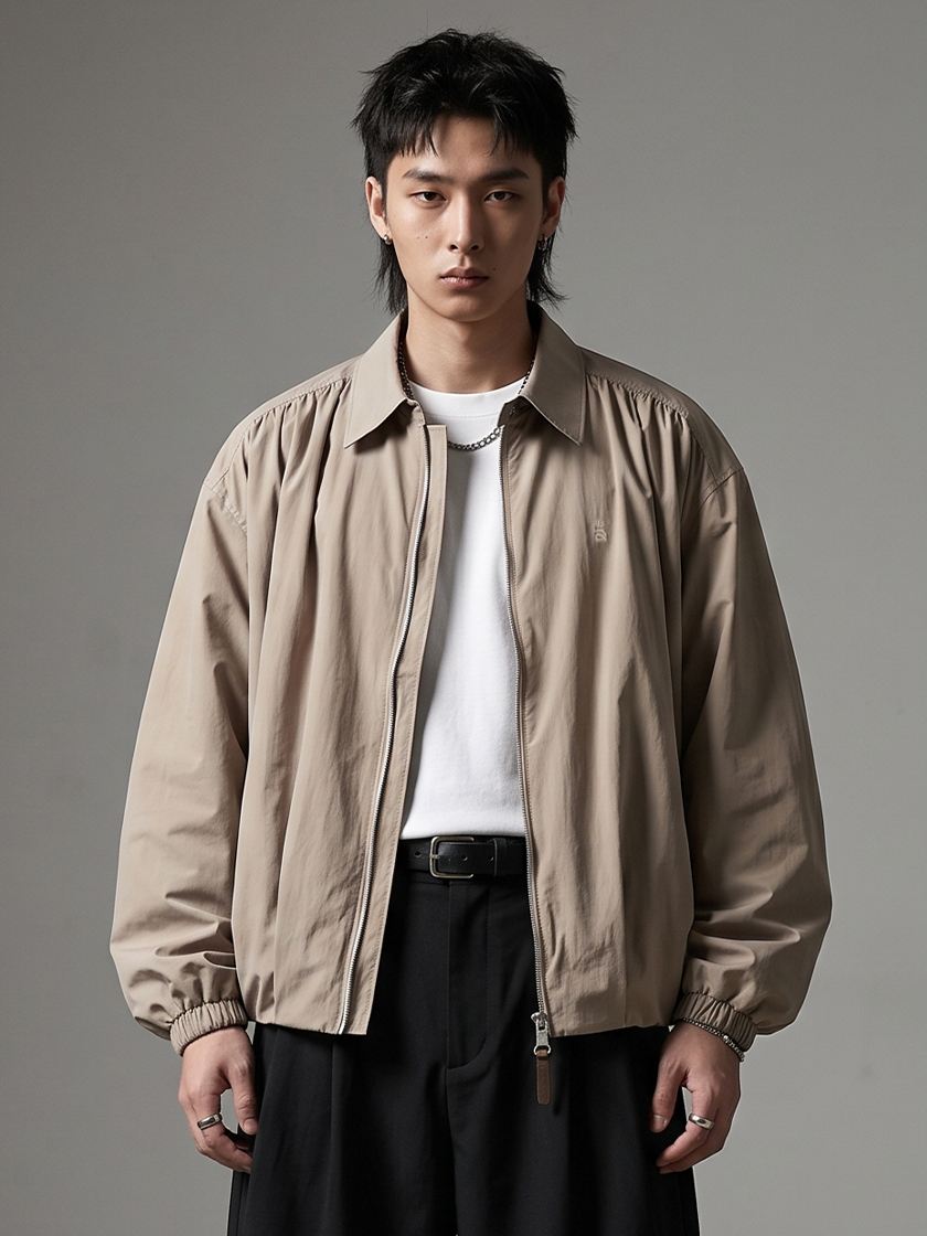 Balloon Pleated Lightweight Jacket