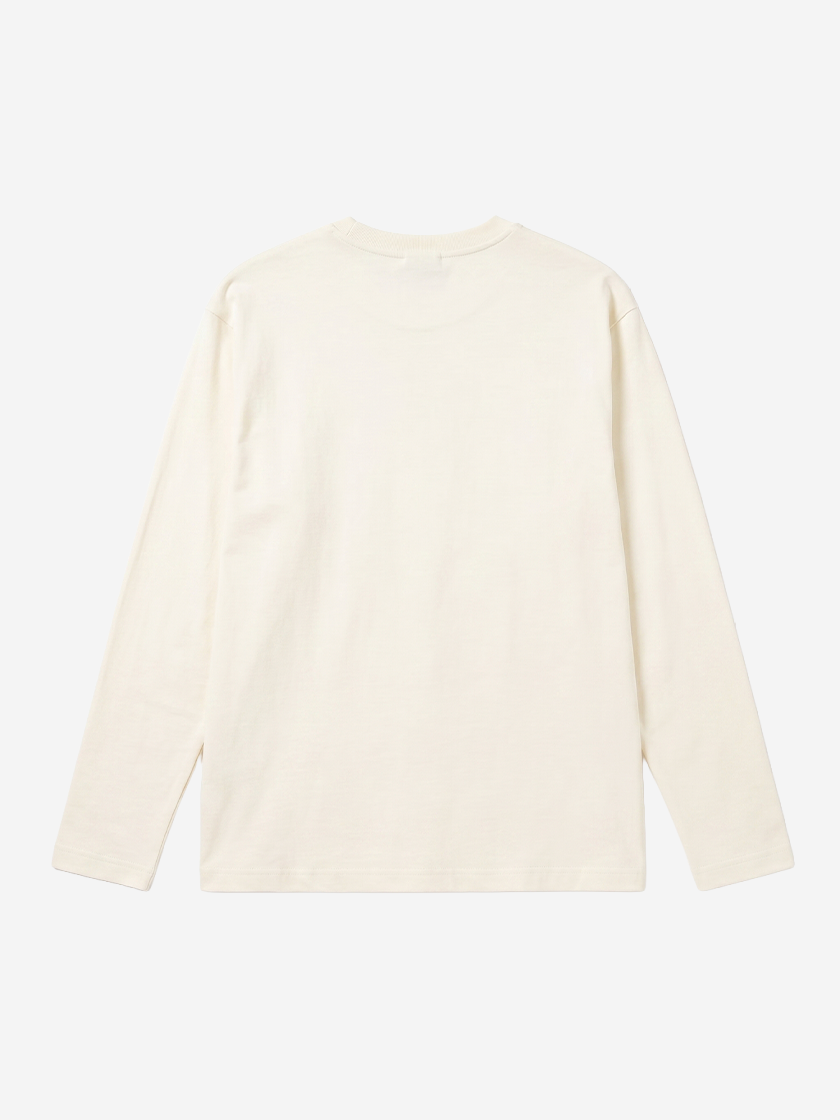 Classic Blank LS Tee White