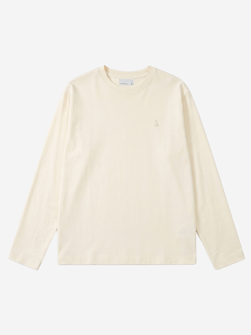Classic Blank LS Tee White