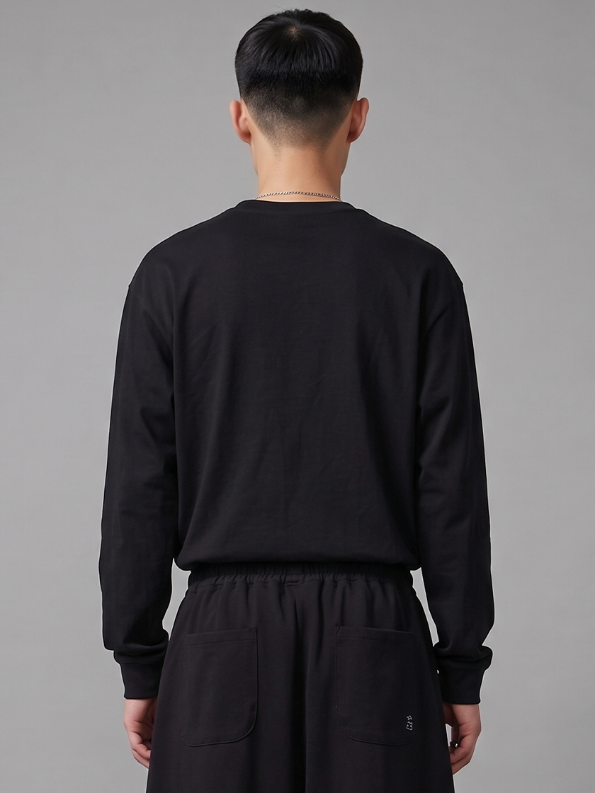 Classic Blank LS Tee Black