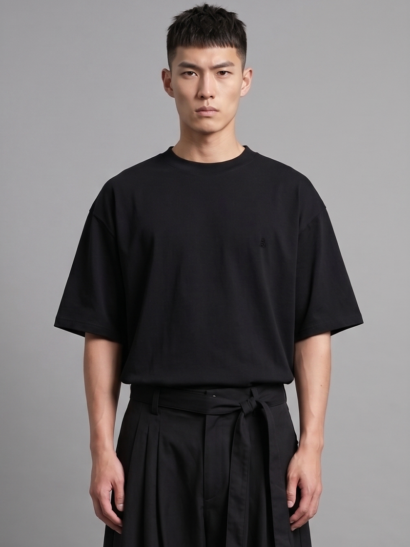 Oversized Blank Tee Black