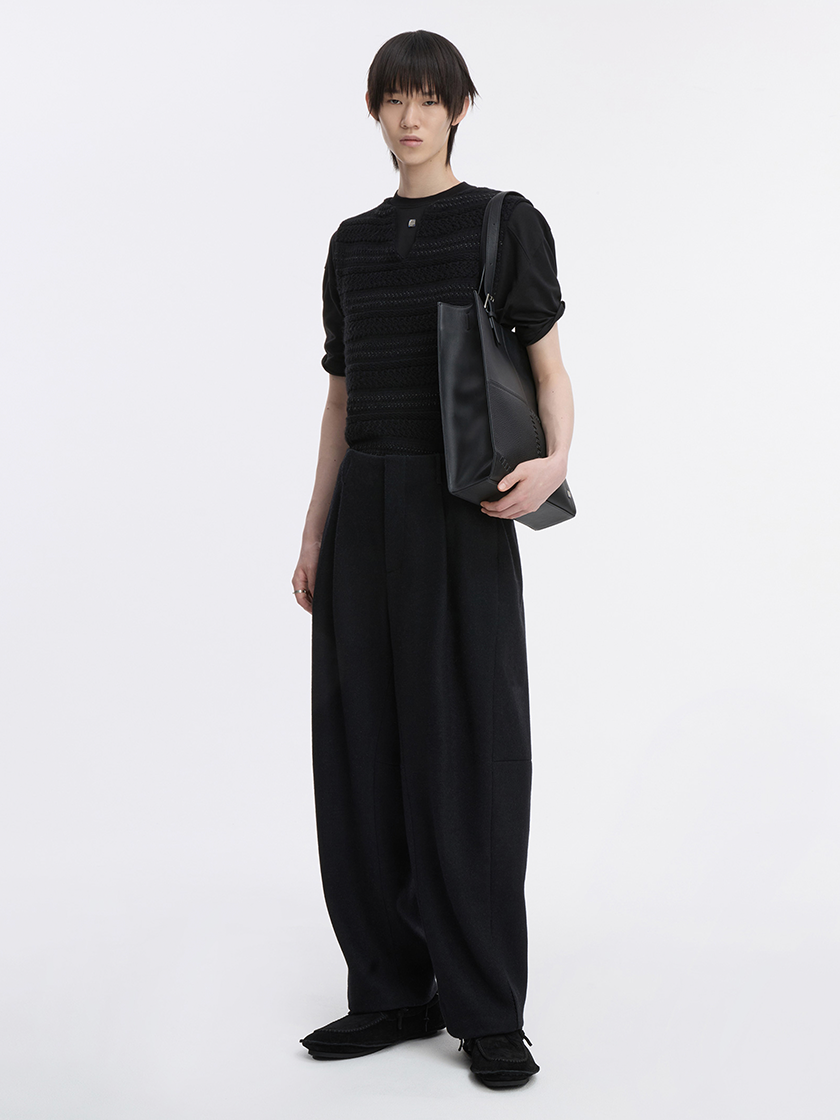 Classic Pleated Woolen Trousers