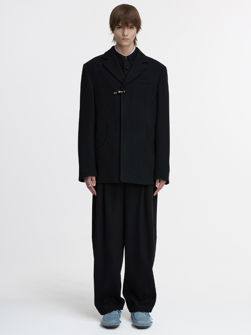 Classic Pleated Woolen Trousers