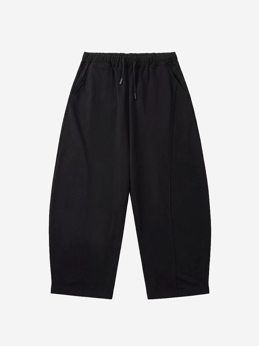 Curved Seam Baggy Sweatpants