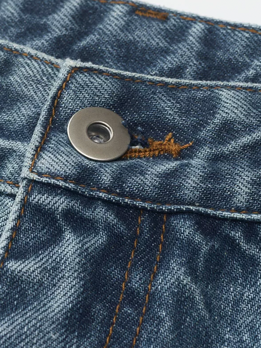 Curved Seam Baggy Denim