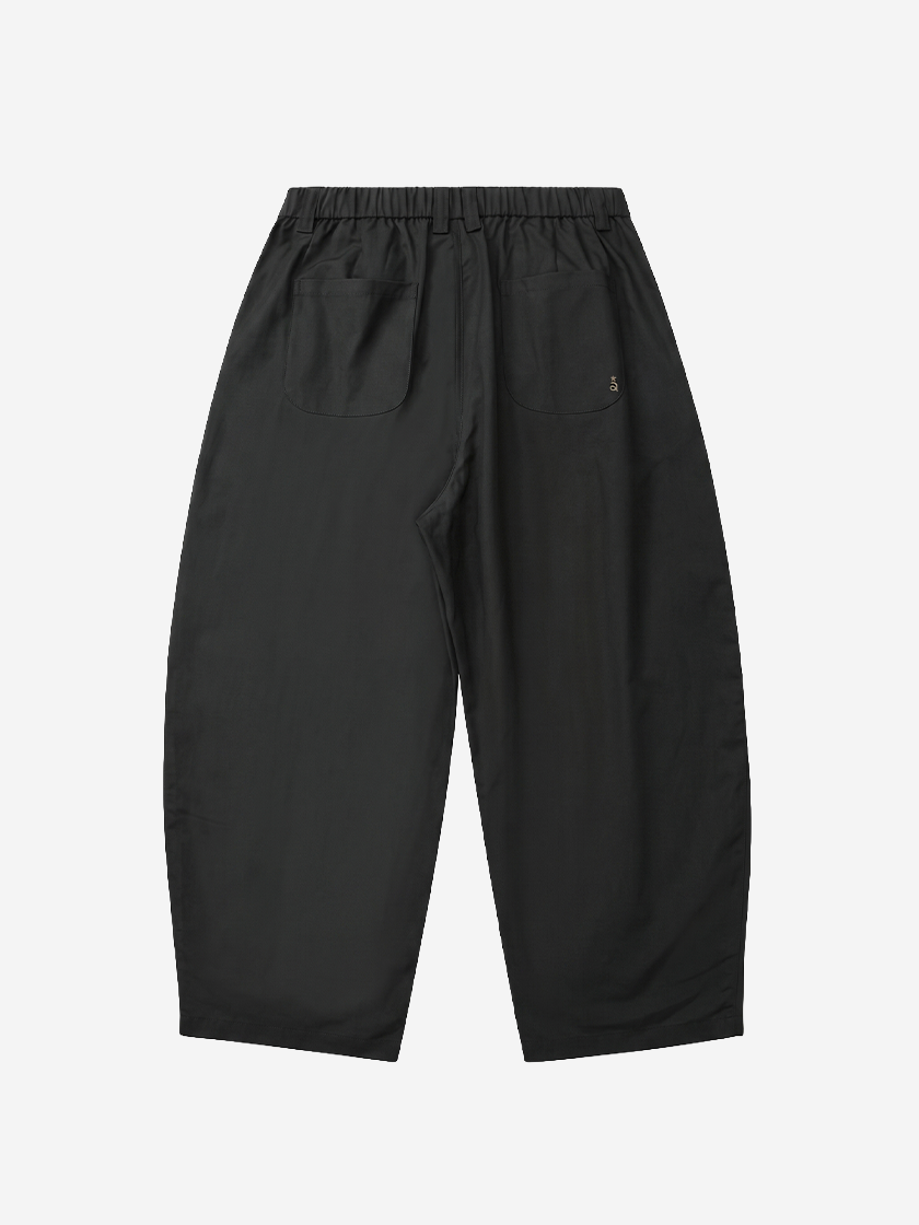 Oversized Curved Trousers Black