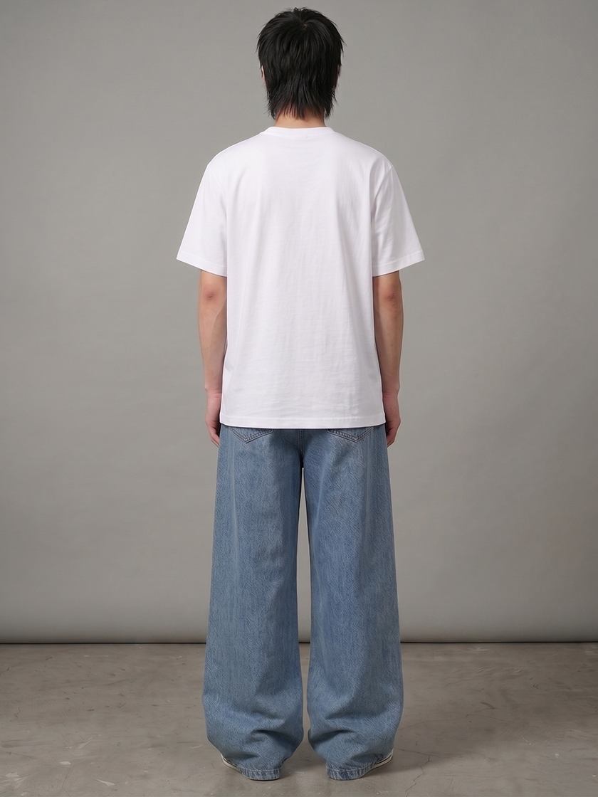 Curved Seam Baggy Denim