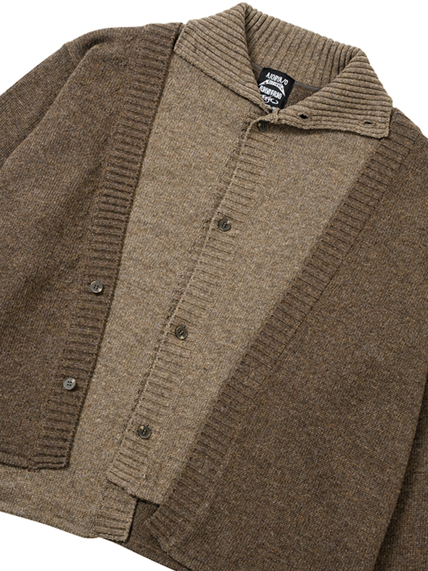 Double Layered Turtleneck Cardigan