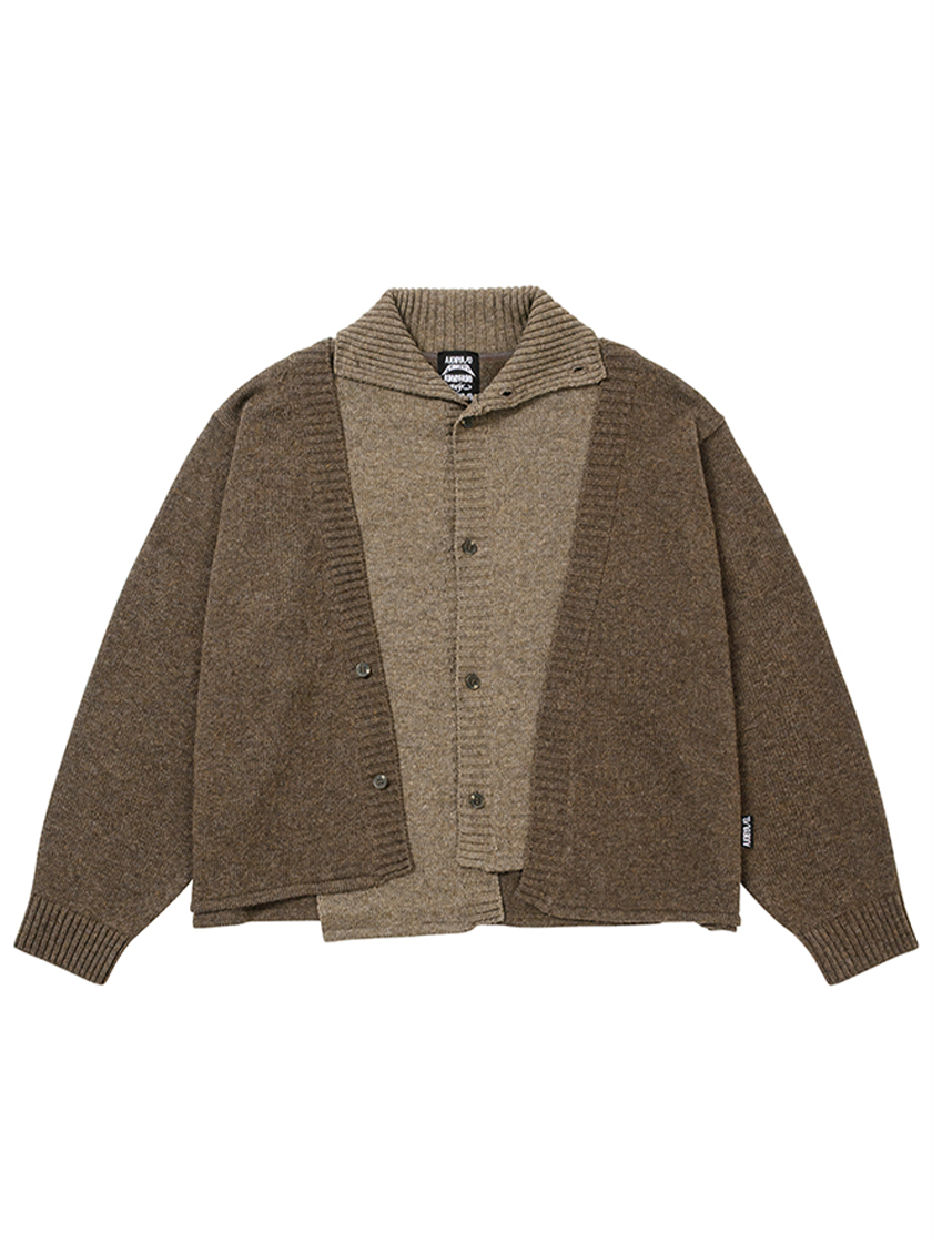 Double Layered Turtleneck Cardigan