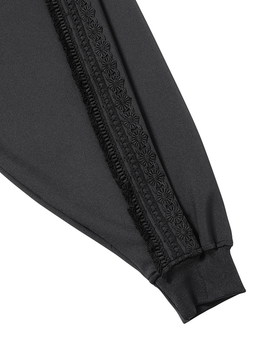 Multi Lace Trim Raglan Track Jacket
