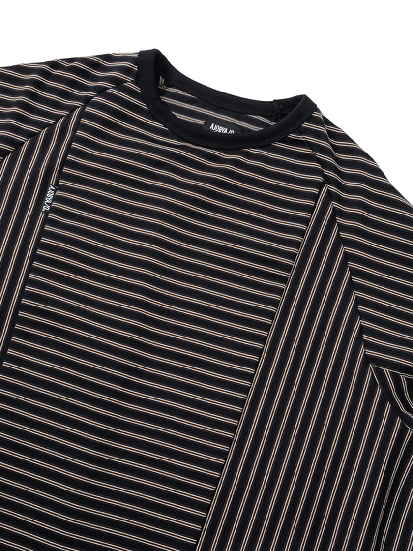 Sculpted Stripe L/S Tee Black