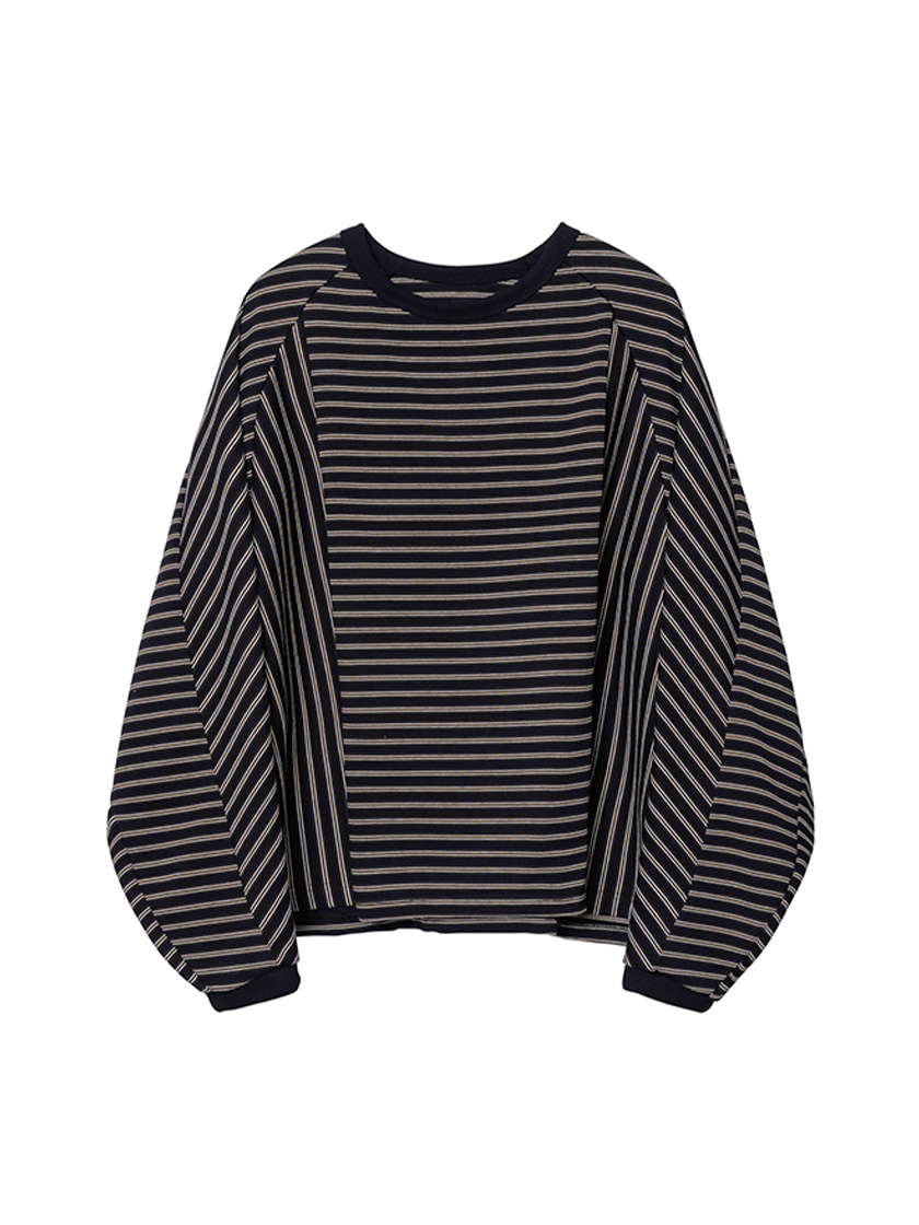 Sculpted Stripe L/S Tee Black