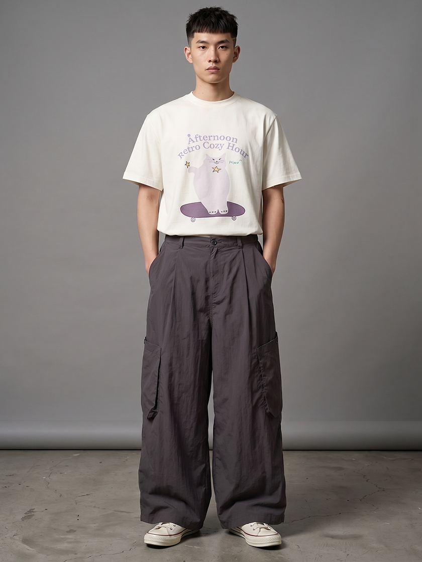 Relaxed Cargo Pants Gray