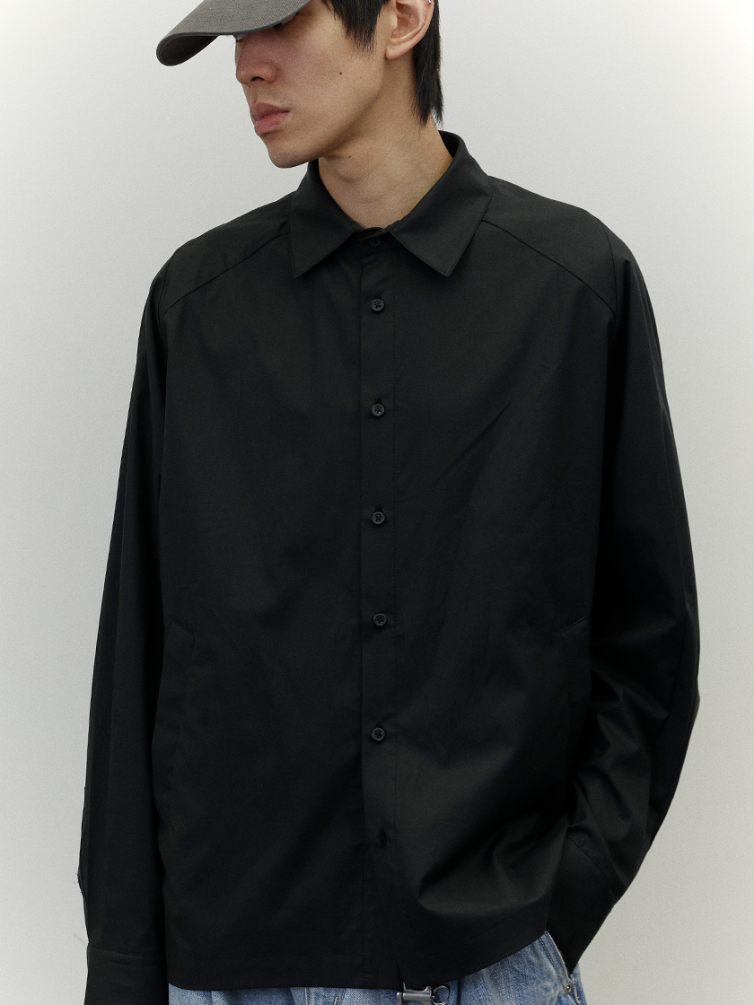Oversized Balloon Shirt Black