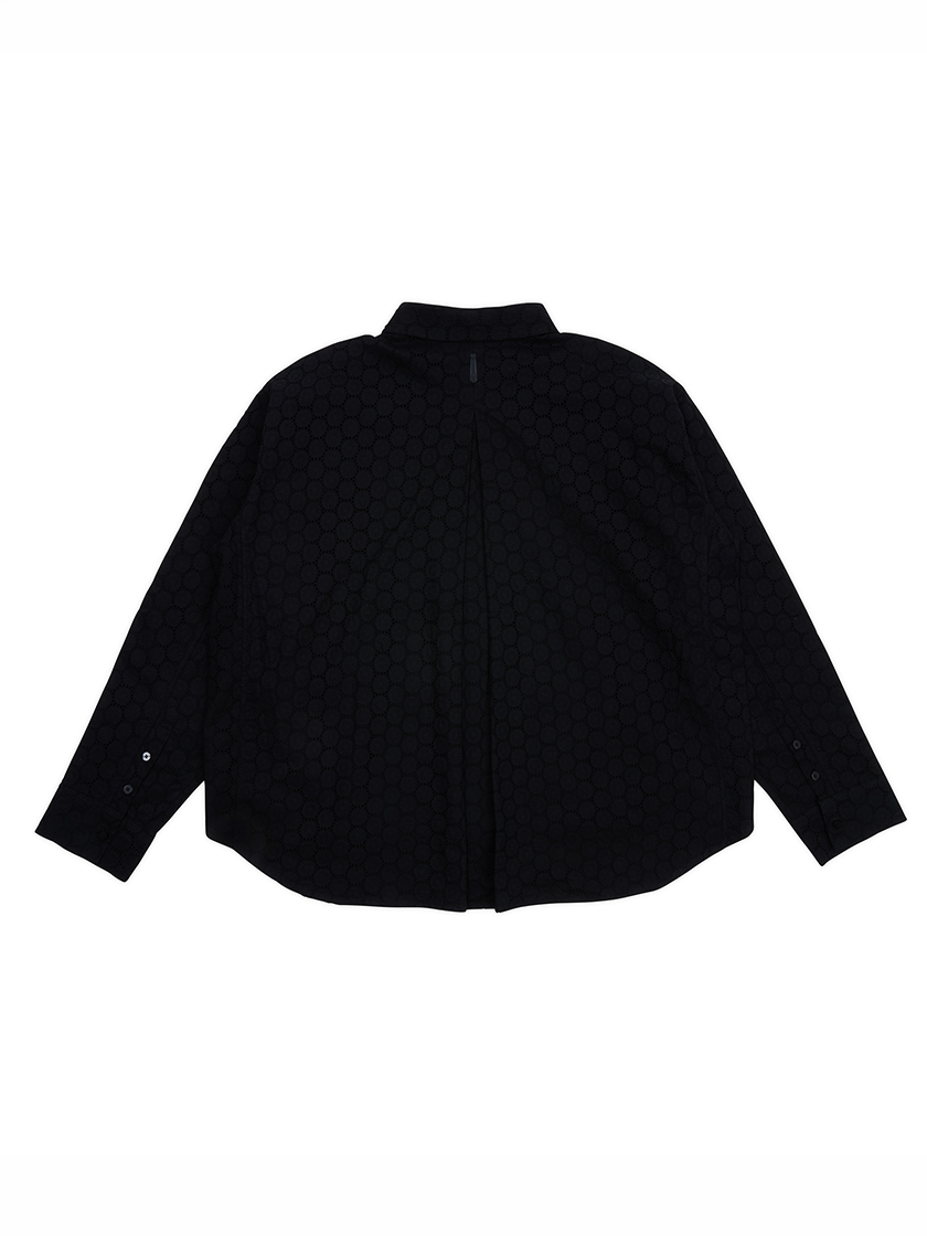 Perforated Embroidery Shirt