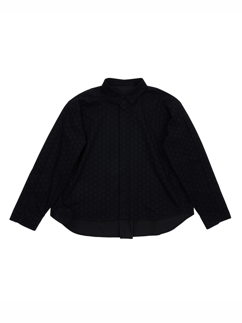 Perforated Embroidery Shirt