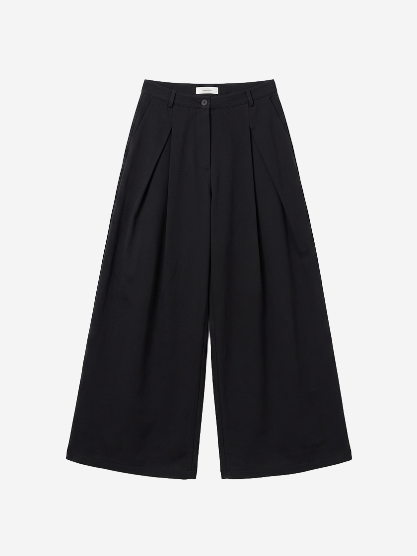 Pleated Wide-Leg Pants