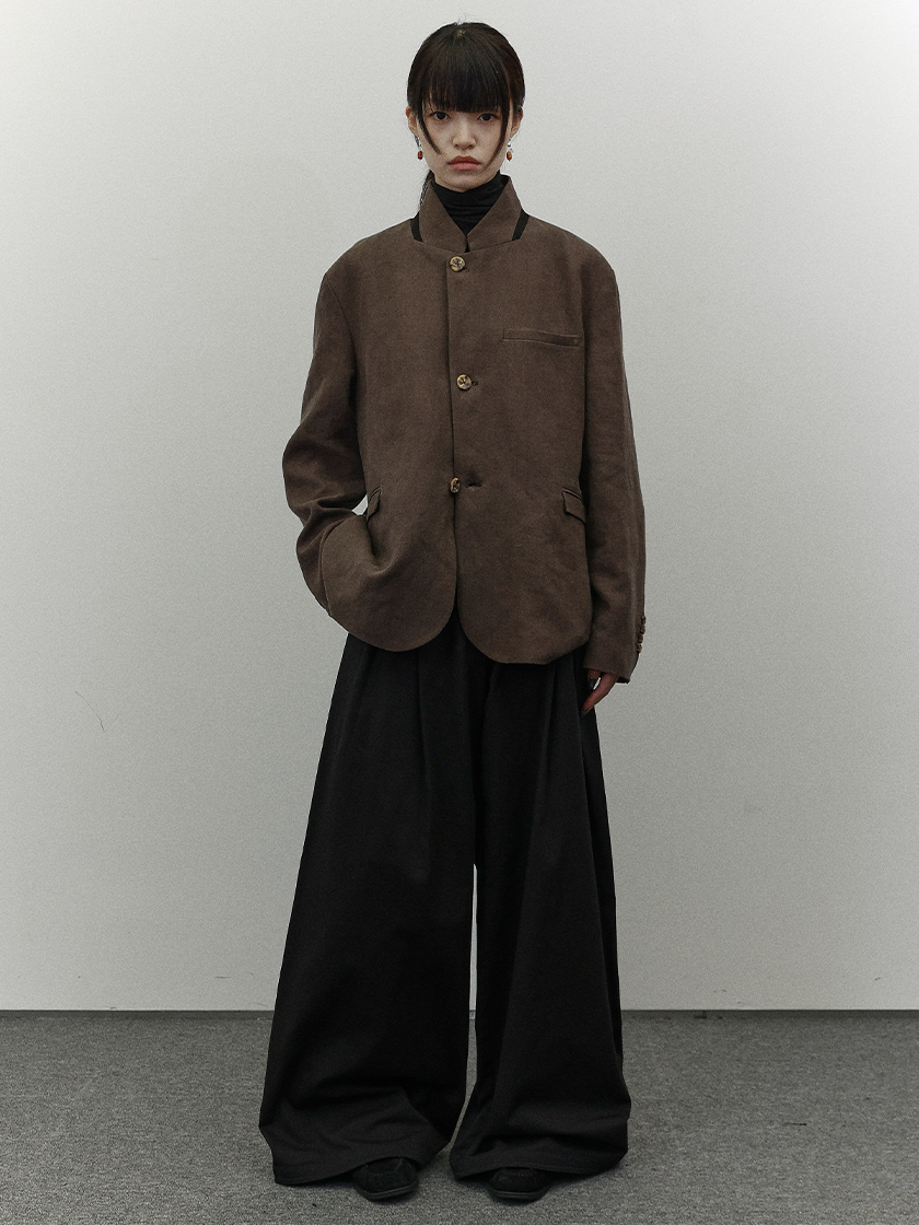 Pleated Wide-Leg Pants