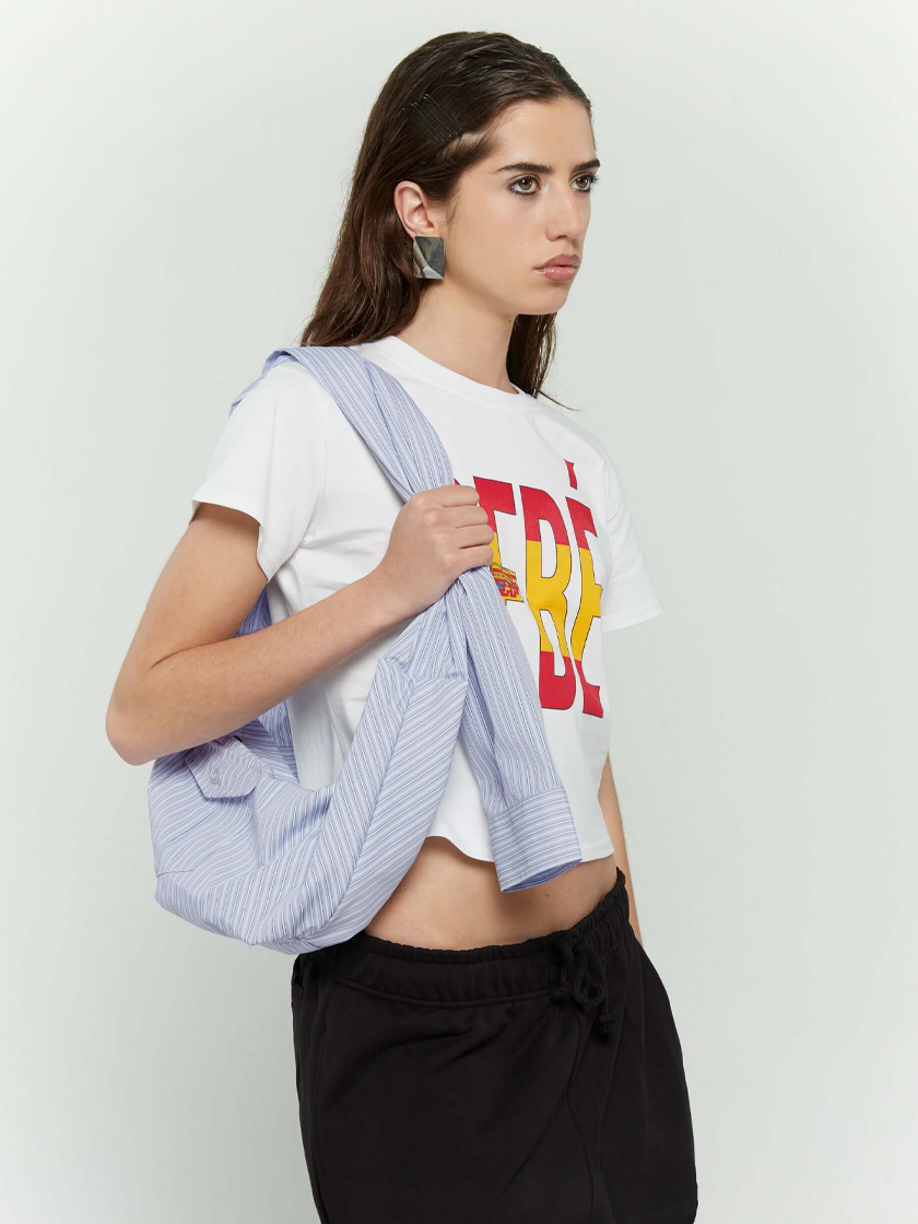 Stripe Shirtsleeve Bag Mini