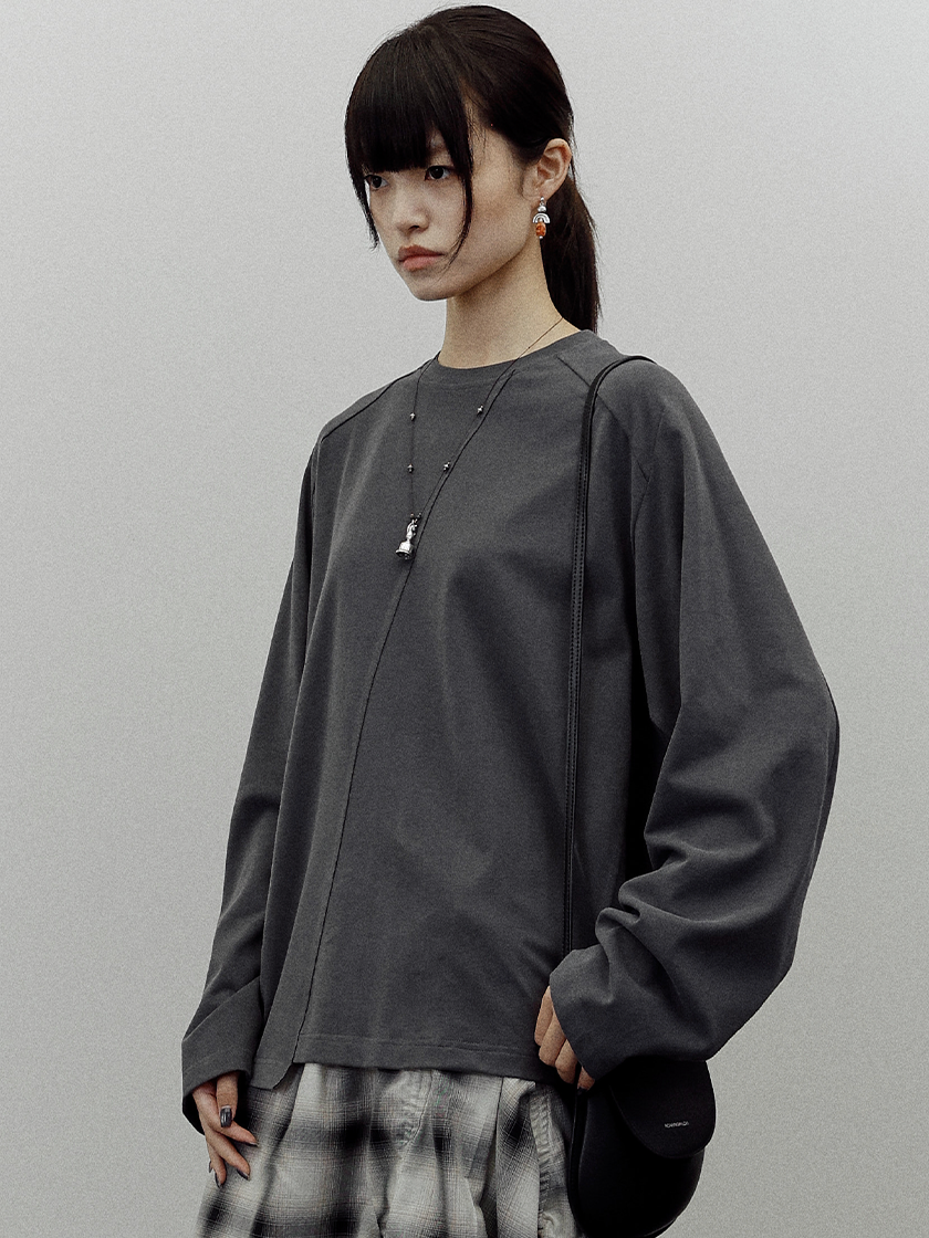 Split Oversized LS T-shirt