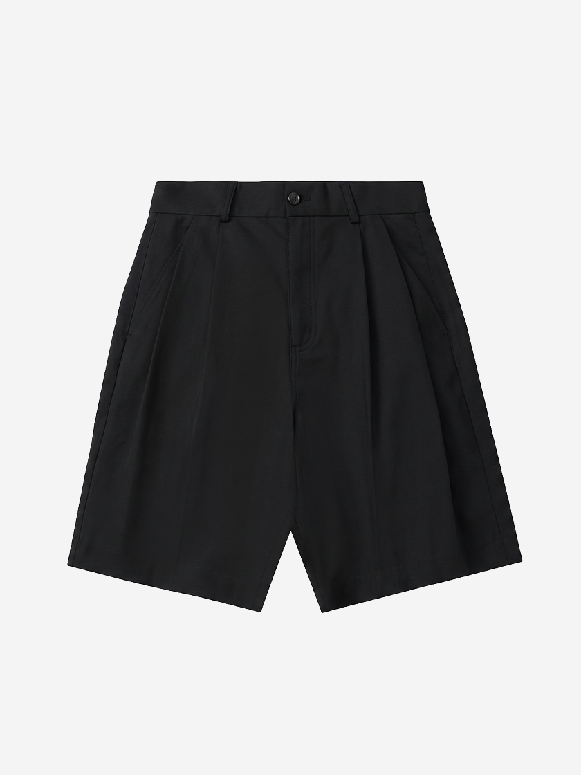 Tailored Pleated Shorts