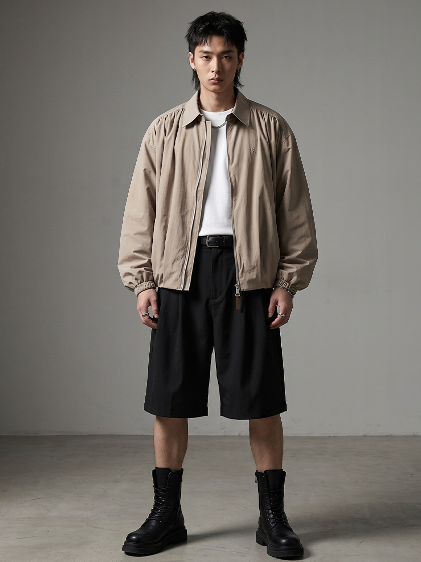 Tailored Pleated Shorts
