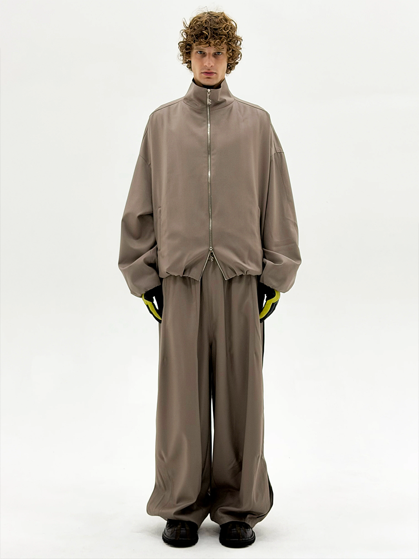 Wool Enigma Tracksuit Trousers Beige