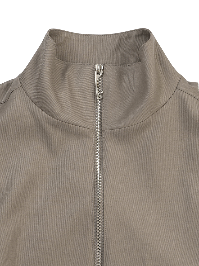 Oversized Wool Tracksuit Jacket Beige