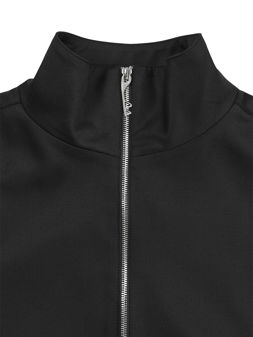 Oversized Wool Tracksuit Jacket Black
